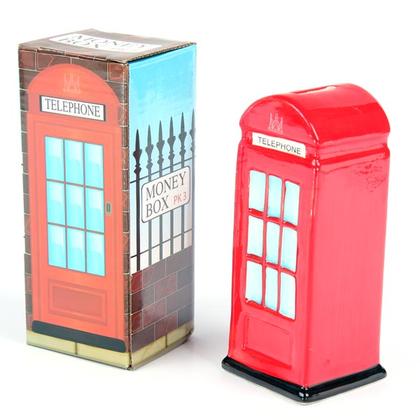 London Telephone Box Ceramic Money Box